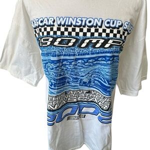 Nascar Winston Cup Series‎ White Blue Graphic Racing Tee